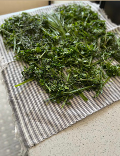 نمگیر سبزی نخی دور دوزی شده